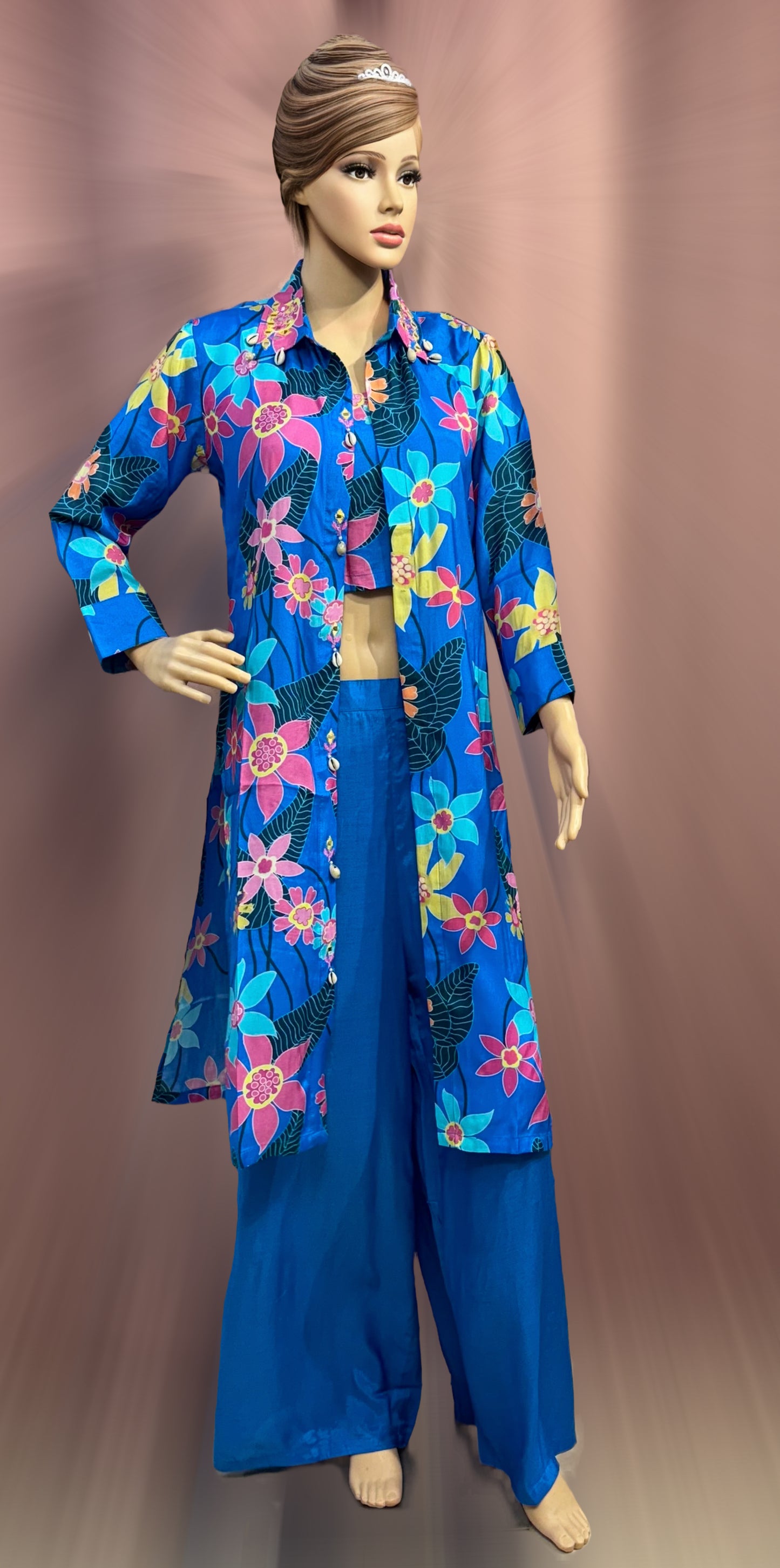 Peacock blue co-ord set