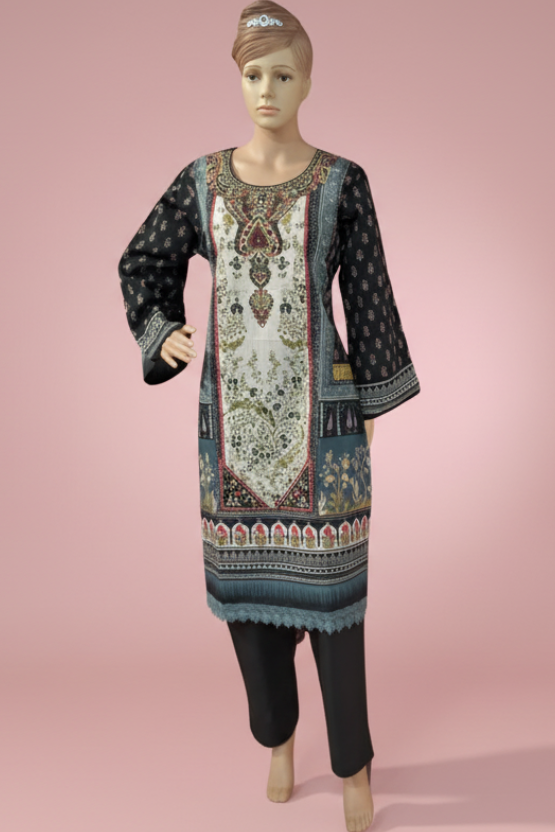 Blue Black Pakistani Suit