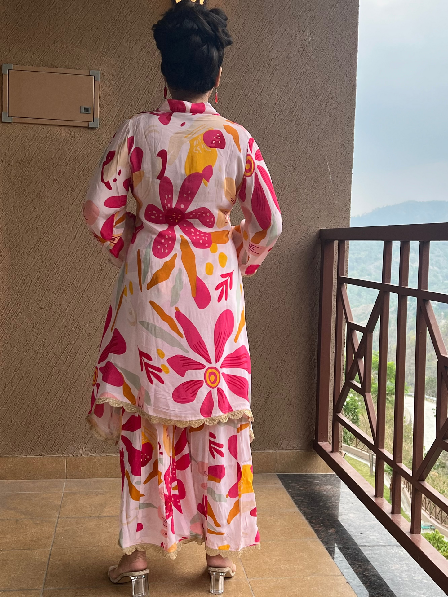 Pink Printed Sharara Co-ord Set for Women – Gulabi Jashn