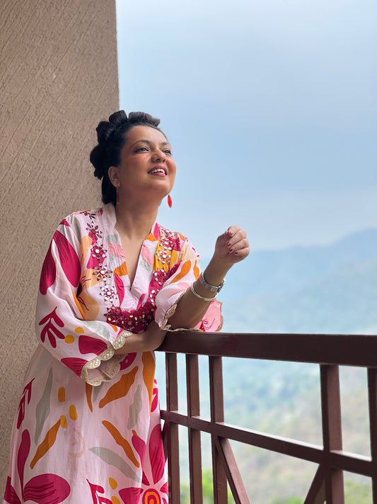 Pink Printed Sharara Co-ord Set for Women – Gulabi Jashn