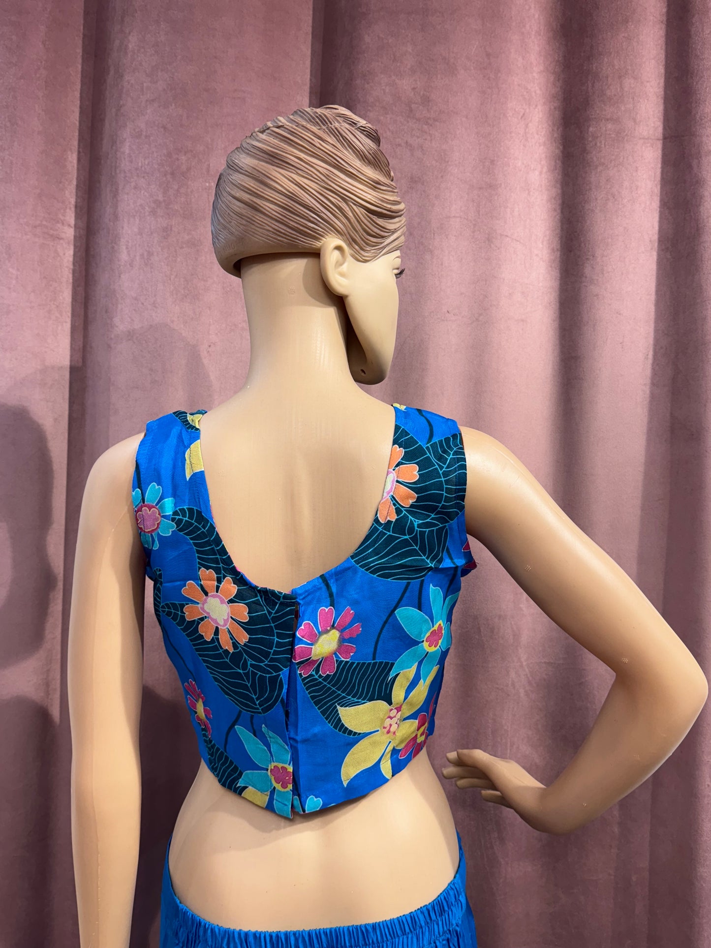 Blue Floral Jacket Co-ord Set – Indira Azure