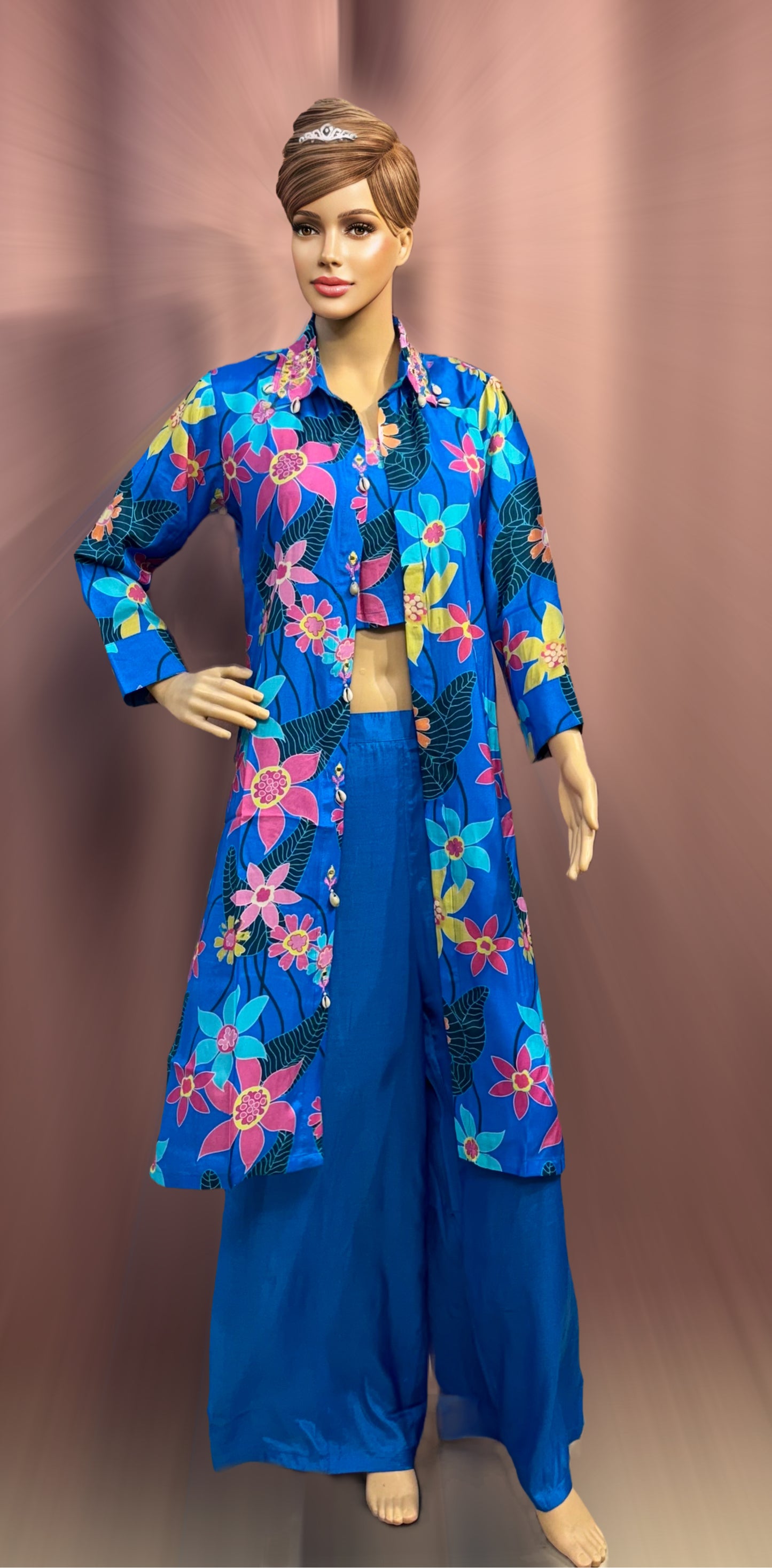 Peacock blue co-ord set